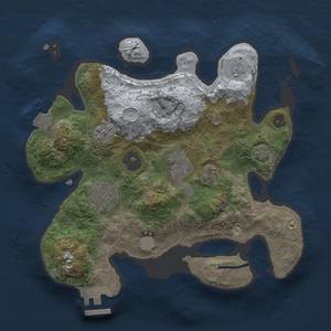 Thumbnail Rust Map: Procedural Map, Size: 2600, Seed: 8065, 9 Monuments