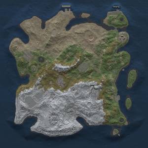 Thumbnail Rust Map: Procedural Map, Size: 3500, Seed: 1408369410, 16 Monuments