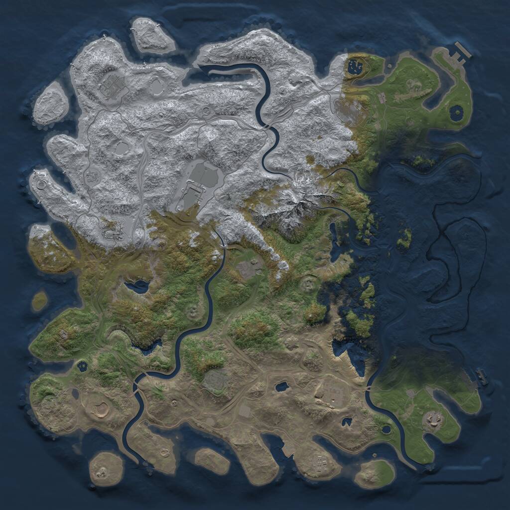 Rust Map: Procedural Map, Size: 5000, Seed: 18052008, 17 Monuments