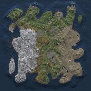 Thumbnail Rust Map: Procedural Map, Size: 3600, Seed: 2137776331, 17 Monuments