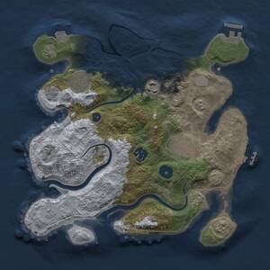 Thumbnail Rust Map: Procedural Map, Size: 3000, Seed: 752822977, 11 Monuments