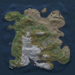 Thumbnail Rust Map: Procedural Map, Size: 3500, Seed: 238601202, 15 Monuments