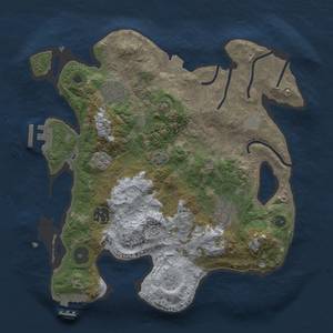 Thumbnail Rust Map: Procedural Map, Size: 3000, Seed: 683003550, 12 Monuments