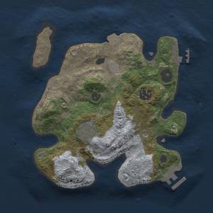 Thumbnail Rust Map: Procedural Map, Size: 2500, Seed: 4566, 9 Monuments