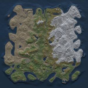 Thumbnail Rust Map: Procedural Map, Size: 4500, Seed: 333776851, 14 Monuments