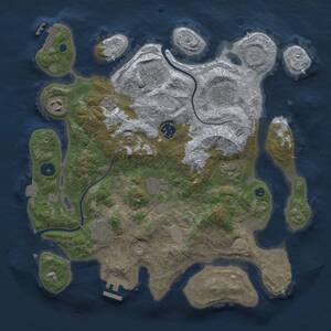 Thumbnail Rust Map: Procedural Map, Size: 3500, Seed: 819100876, 14 Monuments