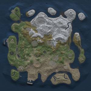 Thumbnail Rust Map: Procedural Map, Size: 3500, Seed: 819100876, 15 Monuments