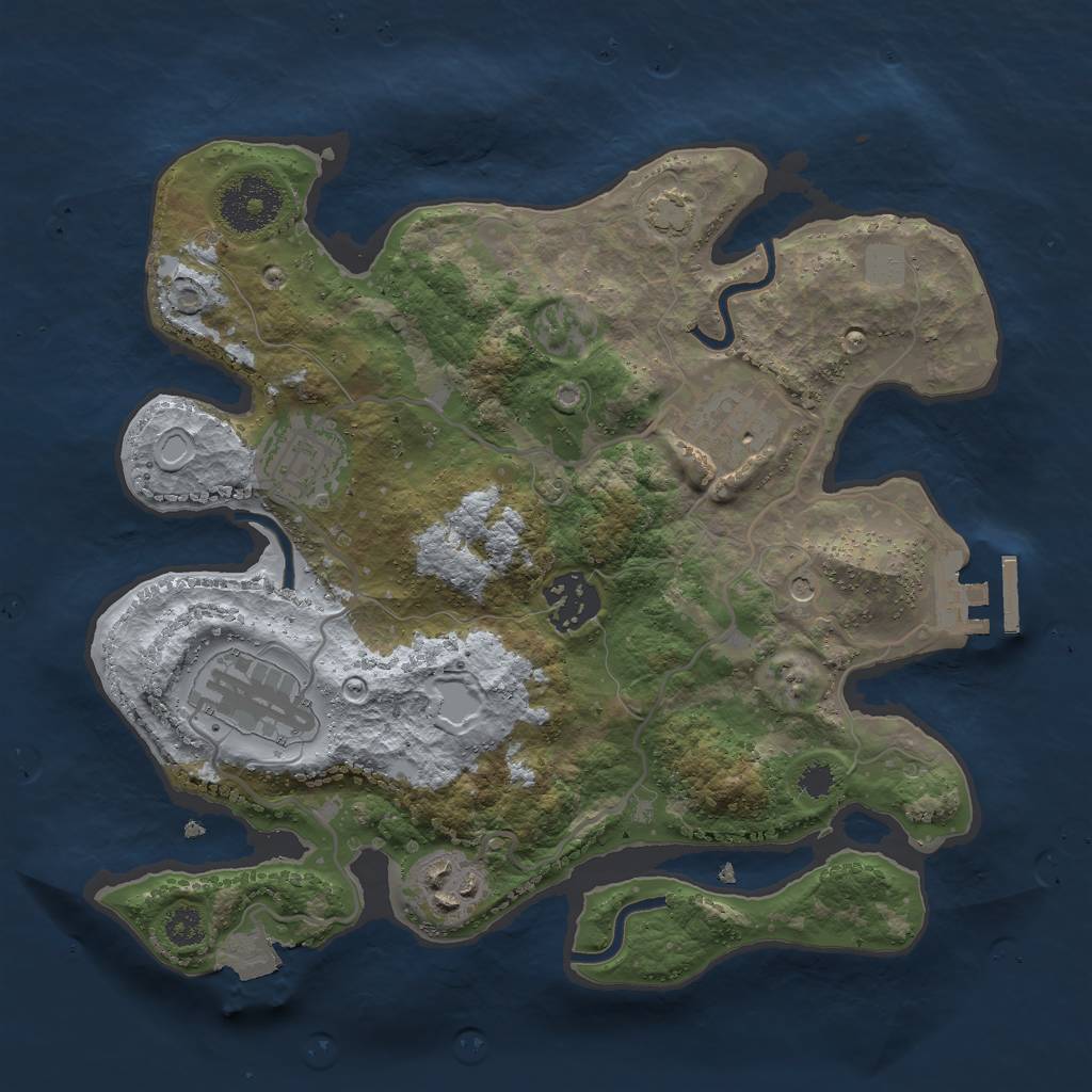 Rust Map: Procedural Map, Size: 2850, Seed: 1519598096, 11 Monuments