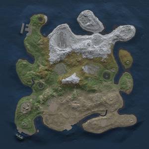 Thumbnail Rust Map: Procedural Map, Size: 3000, Seed: 543351918, 13 Monuments