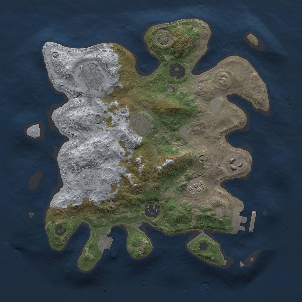 Rust Map: Procedural Map, Size: 2900, Seed: 237182635, 11 Monuments