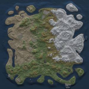 Thumbnail Rust Map: Procedural Map, Size: 4600, Seed: 1890135, 19 Monuments
