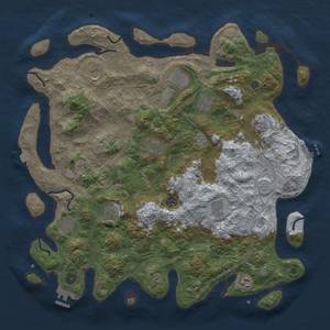 Thumbnail Rust Map: Procedural Map, Size: 4500, Seed: 1040912897, 19 Monuments