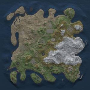 Thumbnail Rust Map: Procedural Map, Size: 3750, Seed: 456798123, 18 Monuments