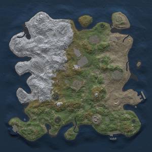 Thumbnail Rust Map: Procedural Map, Size: 3700, Seed: 36796219, 18 Monuments