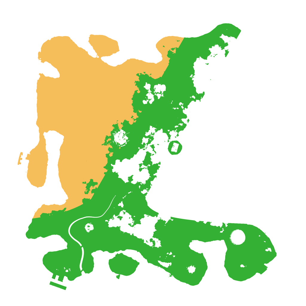 Biome Rust Map: Procedural Map, Size: 3600, Seed: 43545