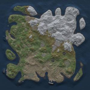 Thumbnail Rust Map: Procedural Map, Size: 4000, Seed: 1047937478, 18 Monuments