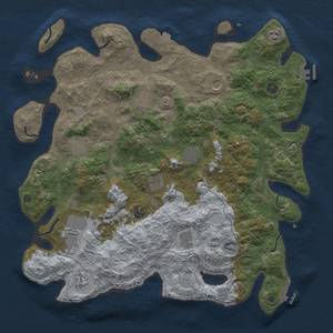 Thumbnail Rust Map: Procedural Map, Size: 4500, Seed: 85080800, 19 Monuments