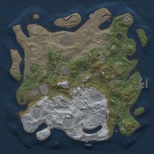 Thumbnail Rust Map: Procedural Map, Size: 3900, Seed: 30495284, 19 Monuments