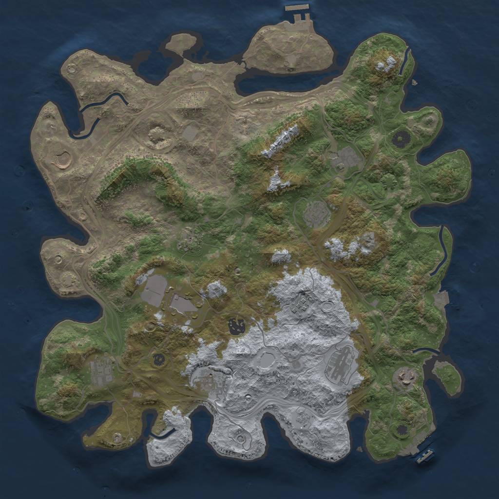 Rust Map: Procedural Map, Size: 4250, Seed: 27376, 19 Monuments