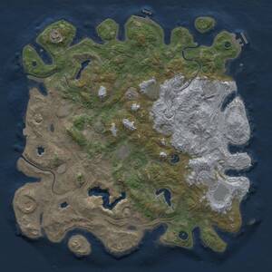 Thumbnail Rust Map: Procedural Map, Size: 4500, Seed: 611061, 15 Monuments