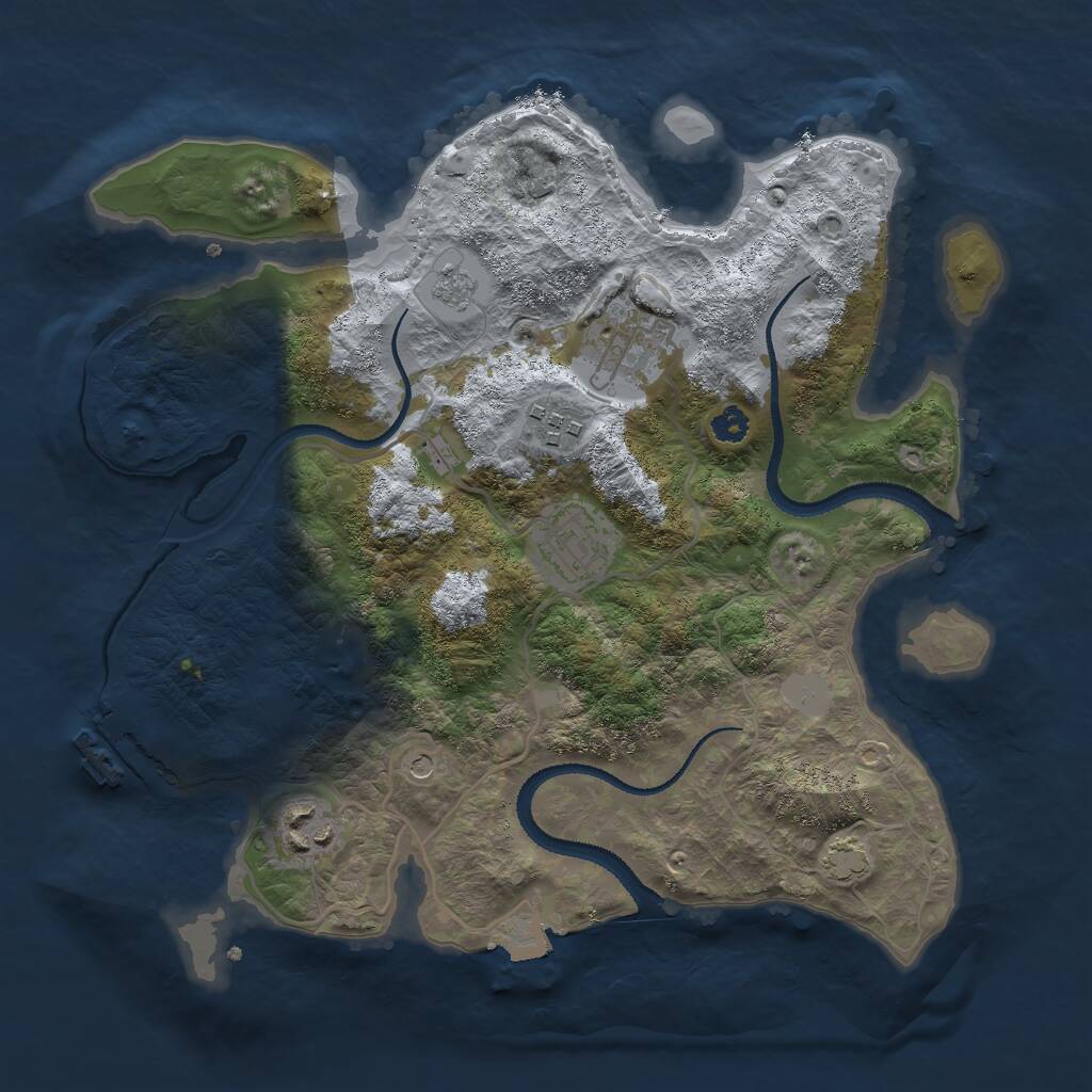 Rust Map: Procedural Map, Size: 3000, Seed: 8509136, 9 Monuments
