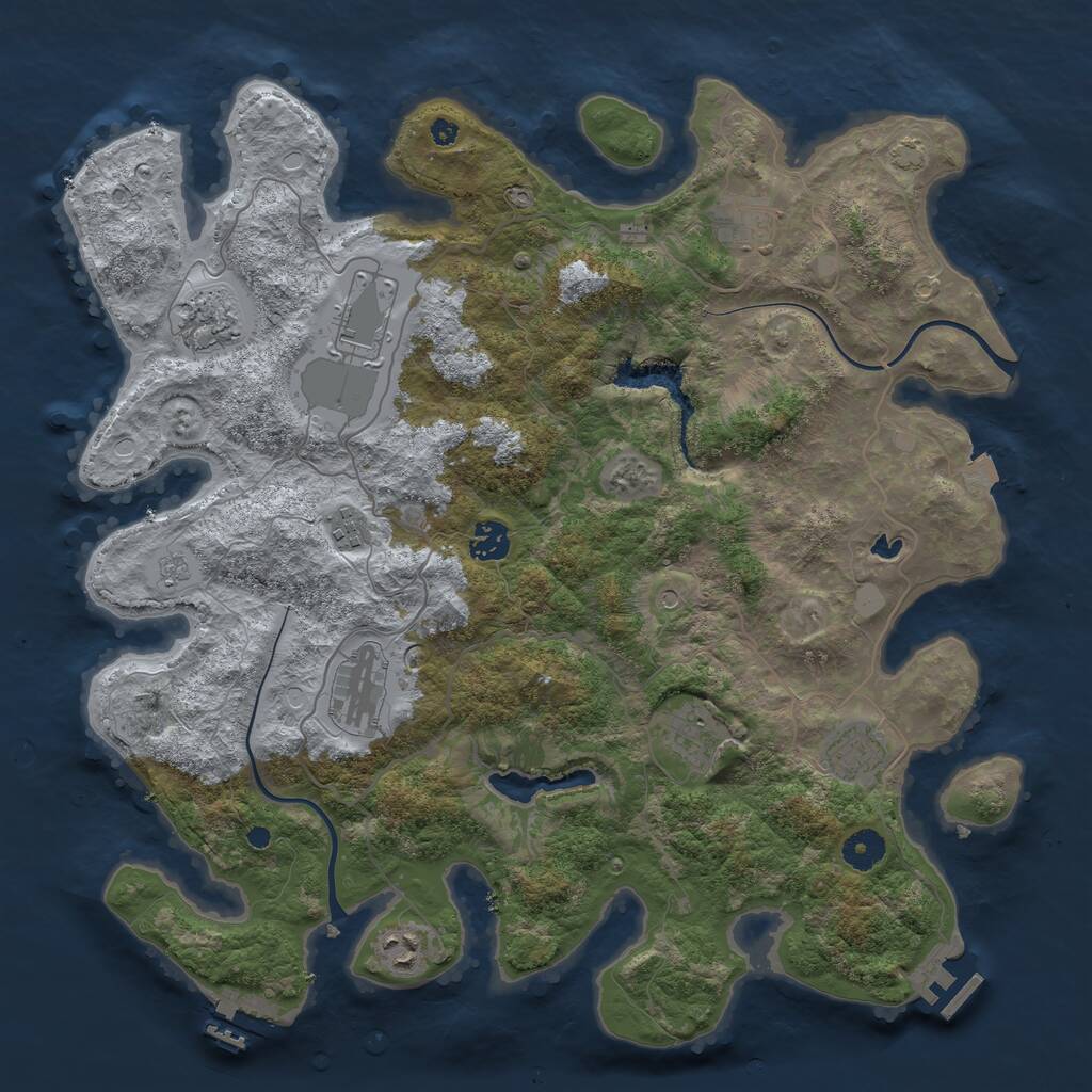 Rust Map: Procedural Map, Size: 4000, Seed: 1507429486, 15 Monuments