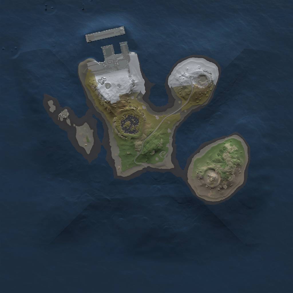 Rust Map: Procedural Map, Size: 1500, Seed: 1488, 4 Monuments