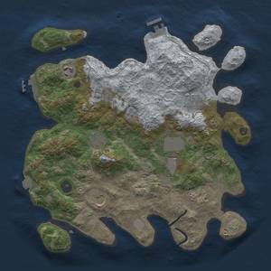 Thumbnail Rust Map: Procedural Map, Size: 3500, Seed: 322144678, 15 Monuments