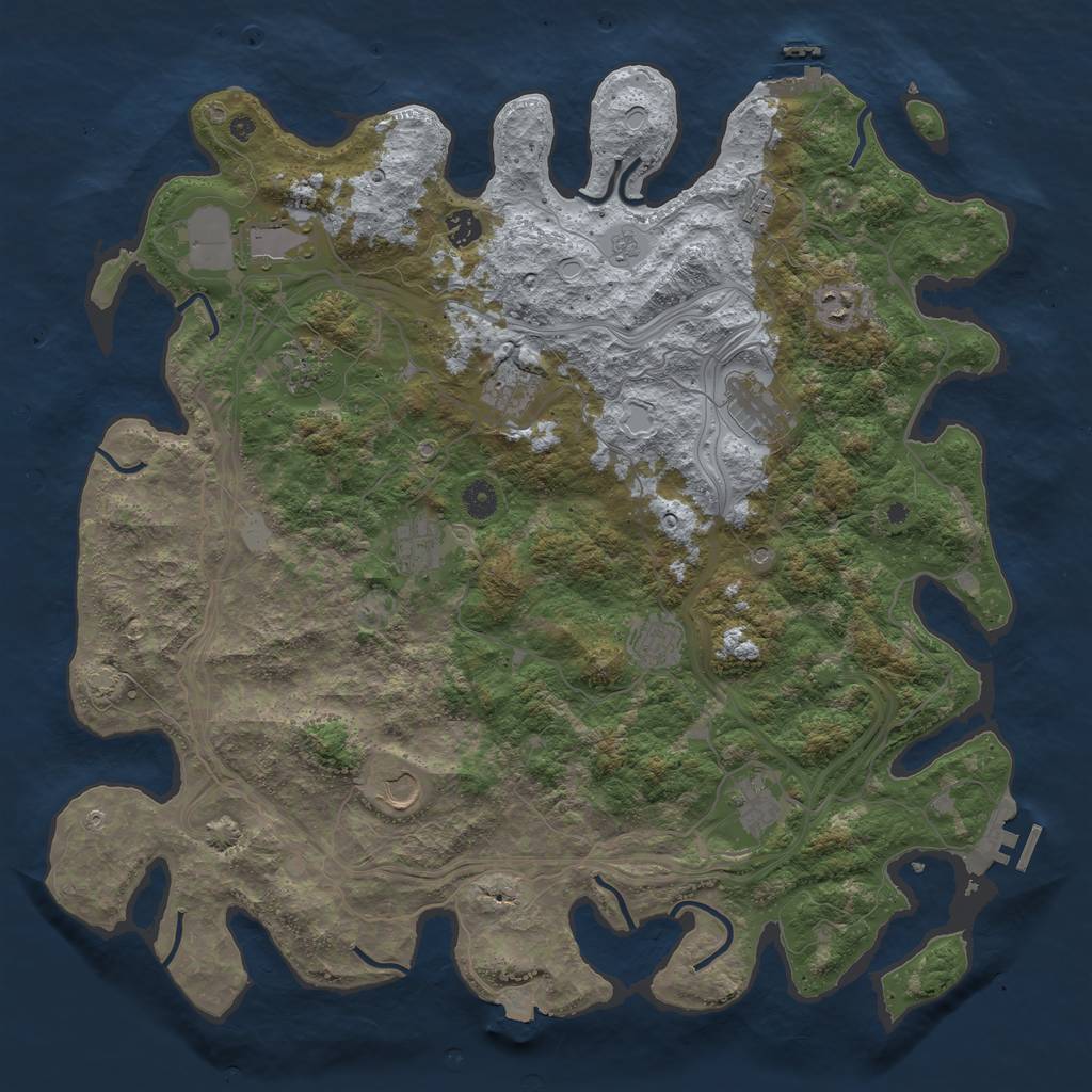 Rust Map: Procedural Map, Size: 4500, Seed: 2024080299, 19 Monuments