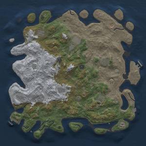 Thumbnail Rust Map: Procedural Map, Size: 4500, Seed: 1868121344, 19 Monuments