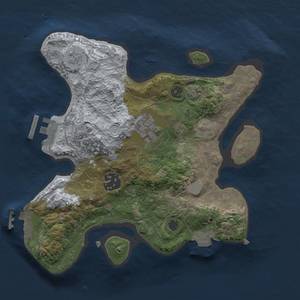 Thumbnail Rust Map: Procedural Map, Size: 2500, Seed: 1847584948, 9 Monuments