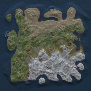 Thumbnail Rust Map: Procedural Map, Size: 4000, Seed: 1487451134, 19 Monuments