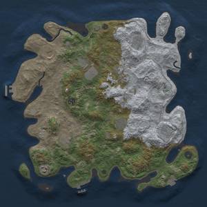 Thumbnail Rust Map: Procedural Map, Size: 3966, Seed: 87675, 18 Monuments