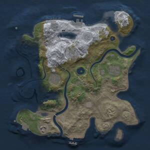 Thumbnail Rust Map: Procedural Map, Size: 3000, Seed: 1586544950, 12 Monuments