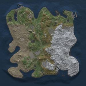 Thumbnail Rust Map: Procedural Map, Size: 3500, Seed: 993241084, 18 Monuments