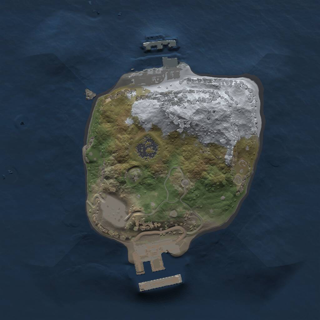 Rust Map: Procedural Map, Size: 1500, Seed: 1882731032, 3 Monuments