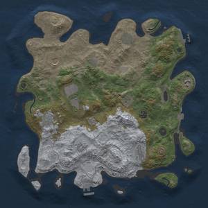 Thumbnail Rust Map: Procedural Map, Size: 4000, Seed: 702638437, 19 Monuments