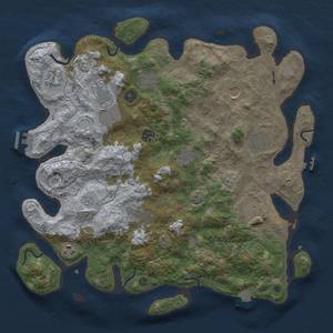 Thumbnail Rust Map: Procedural Map, Size: 4000, Seed: 845786807, 19 Monuments