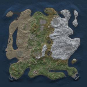 Thumbnail Rust Map: Procedural Map, Size: 3500, Seed: 396969, 16 Monuments