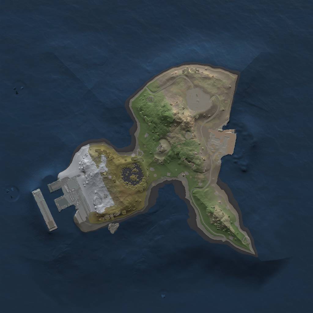 Rust Map: Procedural Map, Size: 1450, Seed: 55543, 4 Monuments