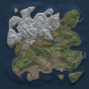 Thumbnail Rust Map: Procedural Map, Size: 3500, Seed: 640721167, 15 Monuments