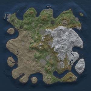 Thumbnail Rust Map: Procedural Map, Size: 3500, Seed: 1094944527, 16 Monuments