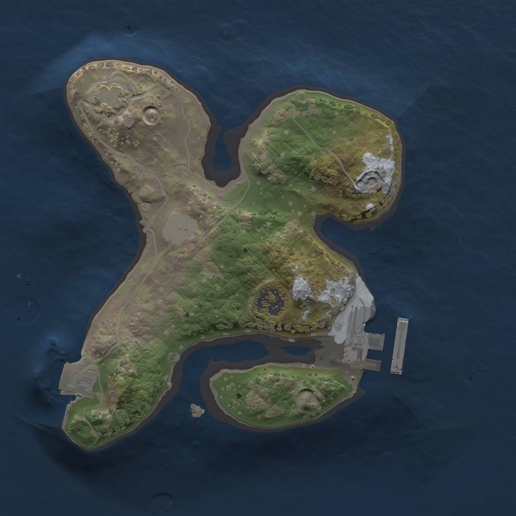 Rust Map: Procedural Map, Size: 1850, Seed: 696969, 5 Monuments