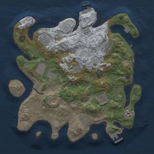 Thumbnail Rust Map: Procedural Map, Size: 3500, Seed: 1748677843, 18 Monuments