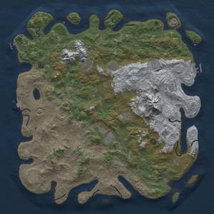 Thumbnail Rust Map: Procedural Map, Size: 5250, Seed: 145875236, 19 Monuments