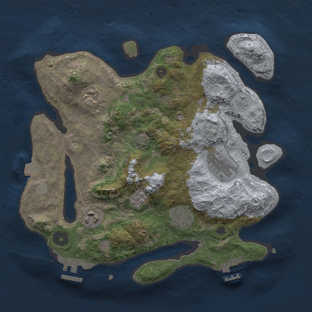 Rust Map: Procedural Map, Size: 3000, Seed: 15048, 13 Monuments