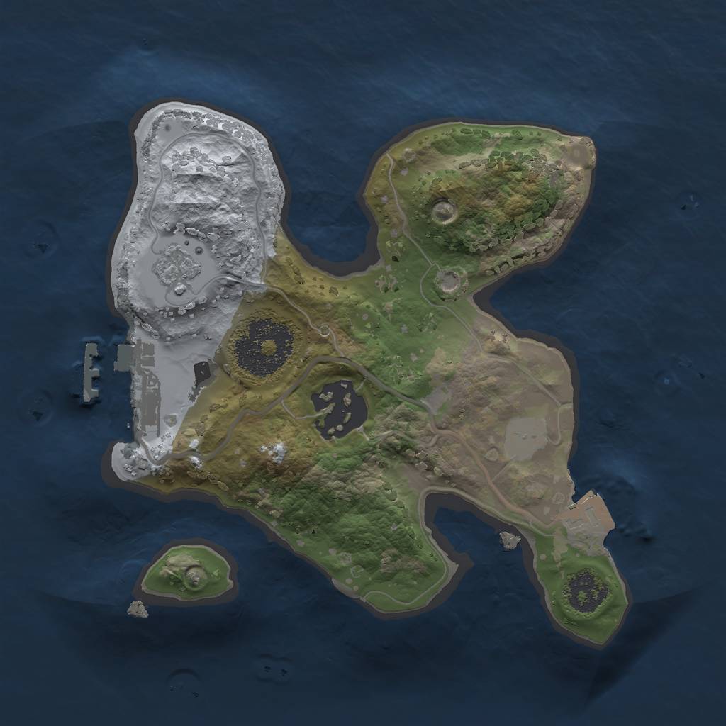 Rust Map: Procedural Map, Size: 1900, Seed: 58295, 6 Monuments