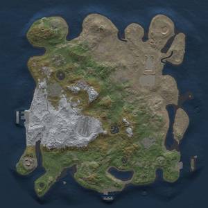 Thumbnail Rust Map: Procedural Map, Size: 3500, Seed: 1385551908, 18 Monuments