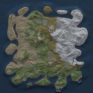 Thumbnail Rust Map: Procedural Map, Size: 3800, Seed: 23936288, 18 Monuments