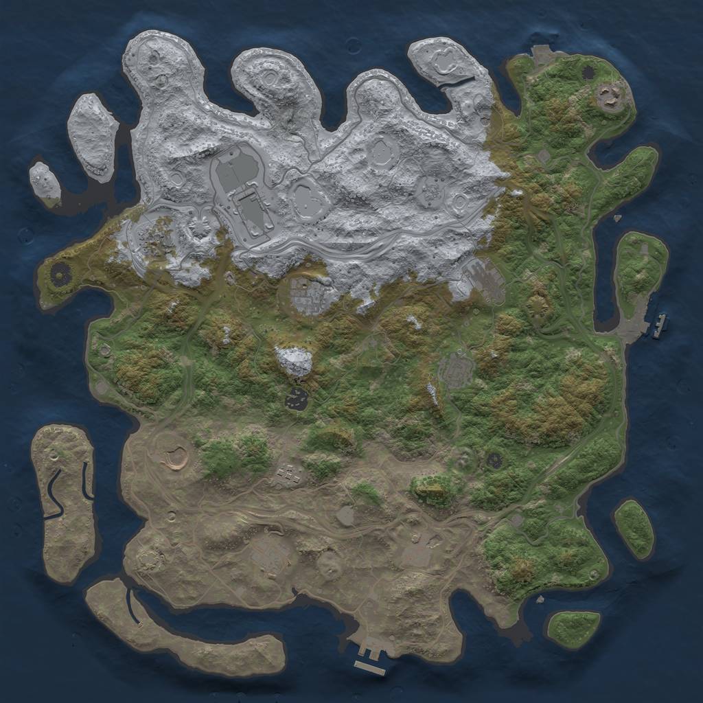 Rust Map: Procedural Map, Size: 4500, Seed: 16052022, 19 Monuments